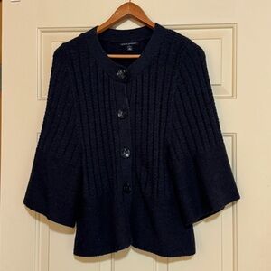 Banana Republic Wool Black Cardigan Sweater